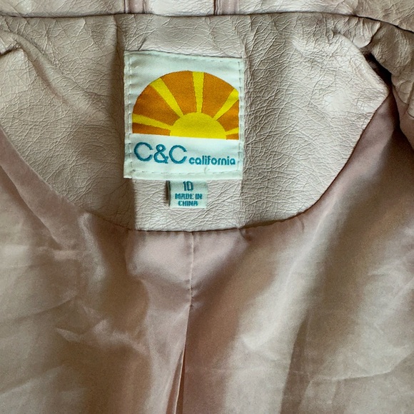 C&C California Vegan Leather Embroidered Jacket - Picture 9 of 11